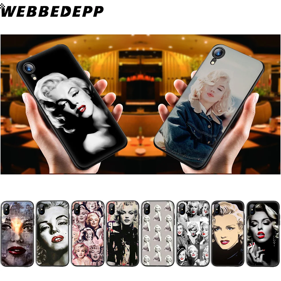 WEBBEDEPP Мэрилин Монро Девушка Мягкий силиконовый чехол для iPhone 11 Pro Xr Xs Max X или 10 8 7 6 6S