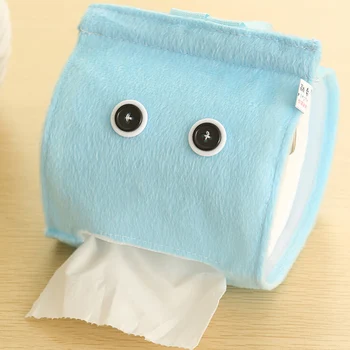 

1PCS bathroom/office/car/restaurant Hanging paper towel tube Plush Cloth Tissue Box Case Holder Toilet Paper Cover