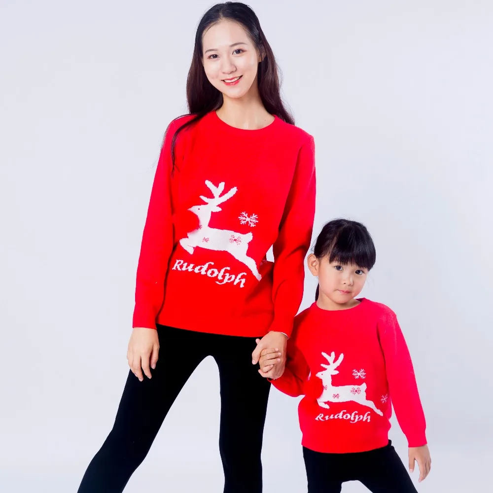 

christmas sweaters family matching outfits look mommy and me clothes mother/mom/mum and daughter clothes family clothing TD