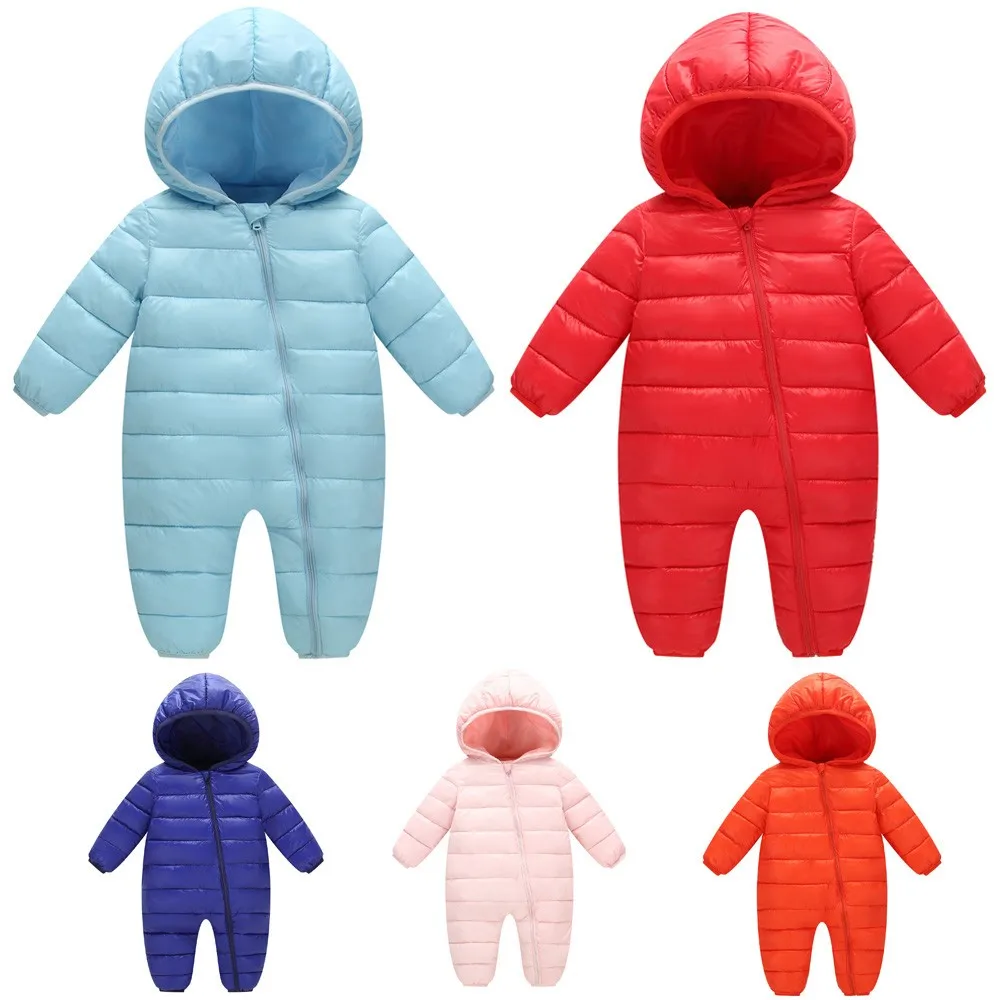 

MUQGEW Baby Boys Girls Kids Rompers Children Thick Solid Cotton Warm Winter Clothes Jumpsuit roupas infantis menina