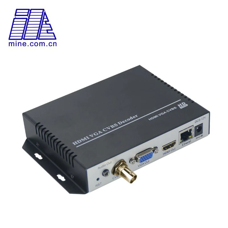 

Video Streaming Ip to Analog Video Decoder 4K H.265 HDMI CVBS VGA Output