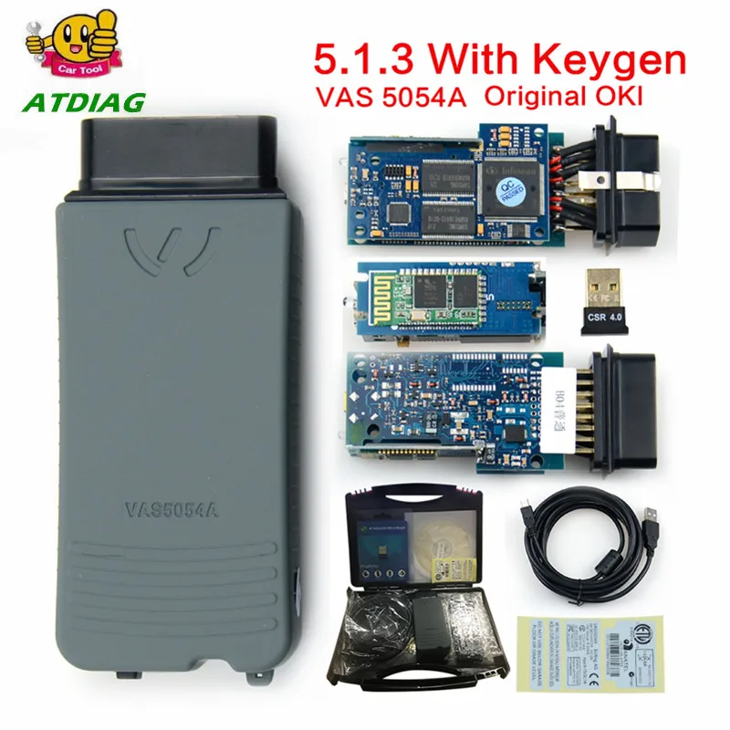 

2019 Best VAS 5054A OKI full Chip New ODIS 5.13 + keygen VAS5054 Bluetooth VAS5054A Support UDS Protocol for VAG Diagnostic Tool