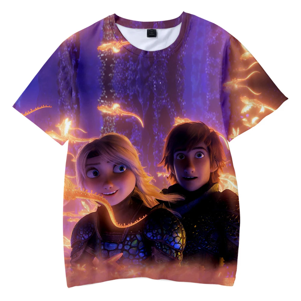 

How to Train Your Dragon 3D Cool Kids T-shirt cartoon 2019 New Summer Streetwear Casual Boys/Girls Fashion Summer Tshirt