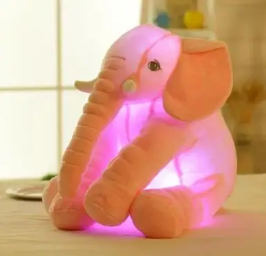 

1pcs 50cm Led Infant Soft Appease be luminous Elephant Playmate Calm Doll Baby Toys Elephant Pillow Plush Toys YH1142-1
