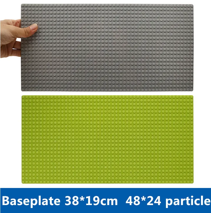 

Happywill 4pcs Original Wange Small particles Blocks Baseplate 48*24 particles Base plate 38*19cm Toys Compatible