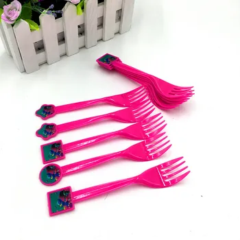 

10PCS/LOT TROLLS PLASTIC FORKS HAPPY BIRTHDAY PARTY USE FORKS TROLLS FORKS KIDS BIRTHDAY PARTY FAVORS