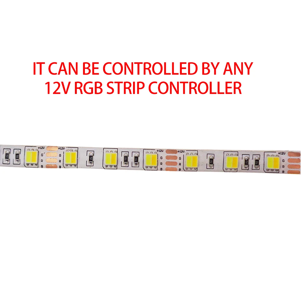 5050 Led strip dimmable 5M WarmWhite and White LED combination DC12V 60LED/m SMD flexible waterproof not indoor outdoor VR | Лампы и
