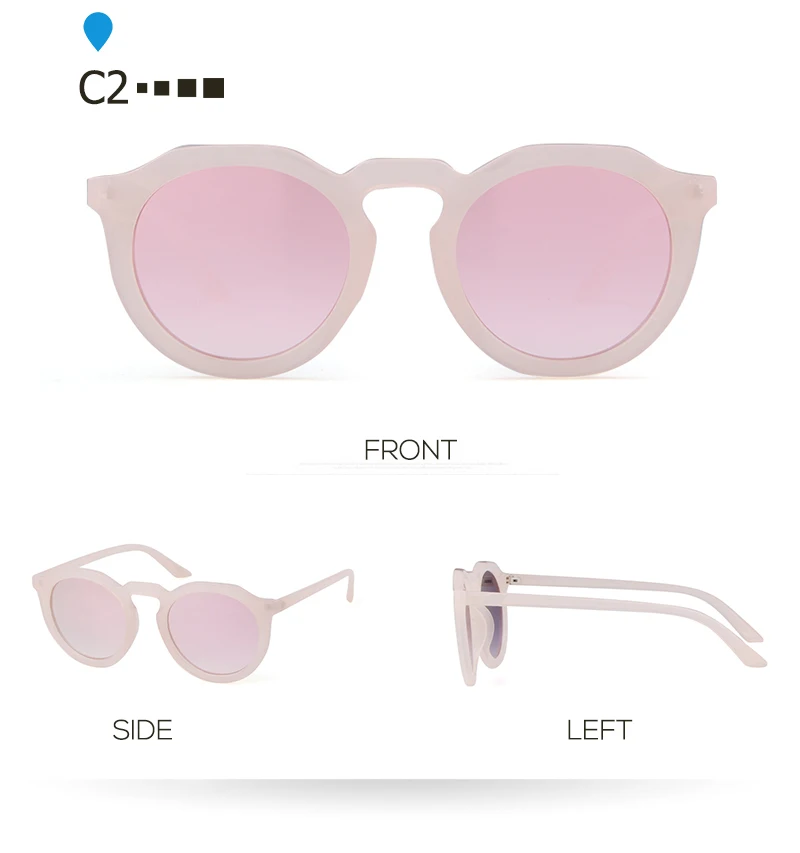 Occhiali da sole donna rotondi cat eye retrò stile designer 90s_voghion.com
