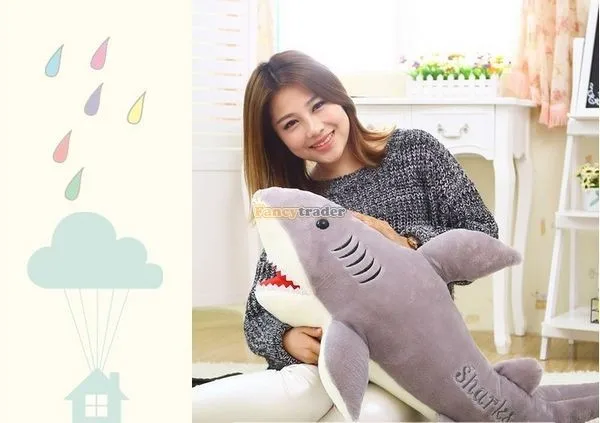 Fancytrader Good Selling! 51'' 130cm Huge Stuffed Soft Plush Funny Giant Shark Toy, Free Shipping FT50892 (5)