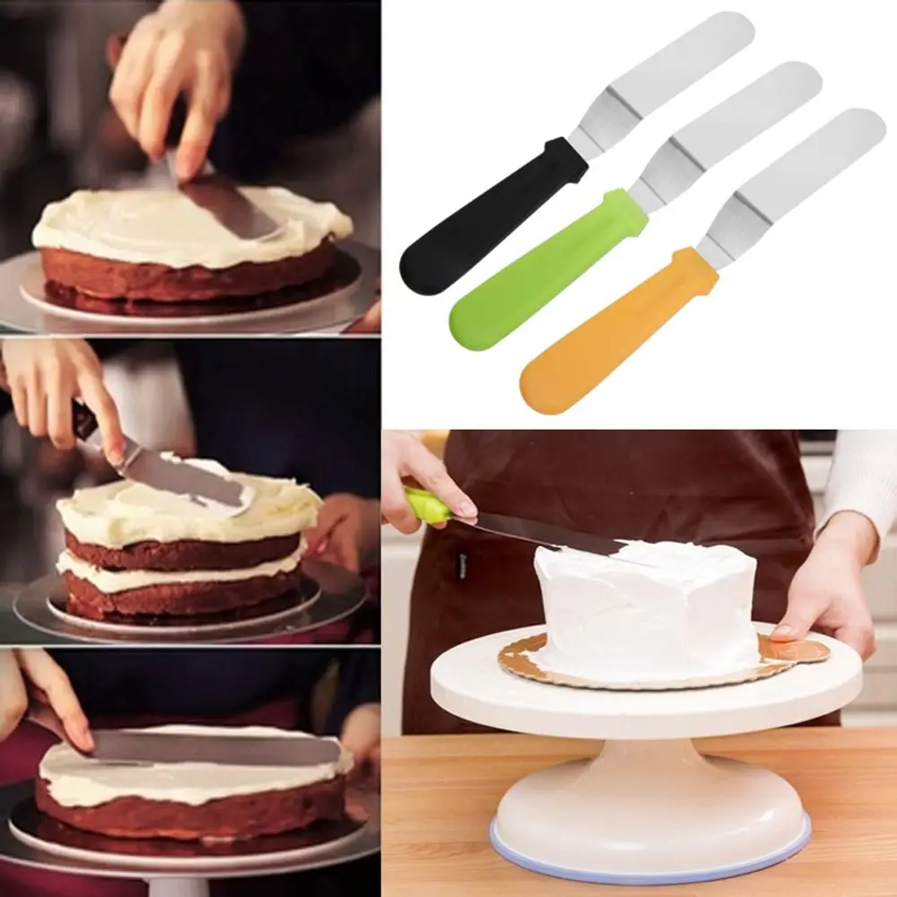 1PC New Colorful 6/8/10 Inch Cake Cream Butter Spatula Scraper Pastry