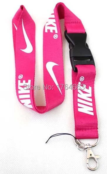 Nike Lanyard Pink / White Detachable Keychain NK 18-in Mobile Phone ... Nike Lanyard Pink / White Detachable Keychain NK 18