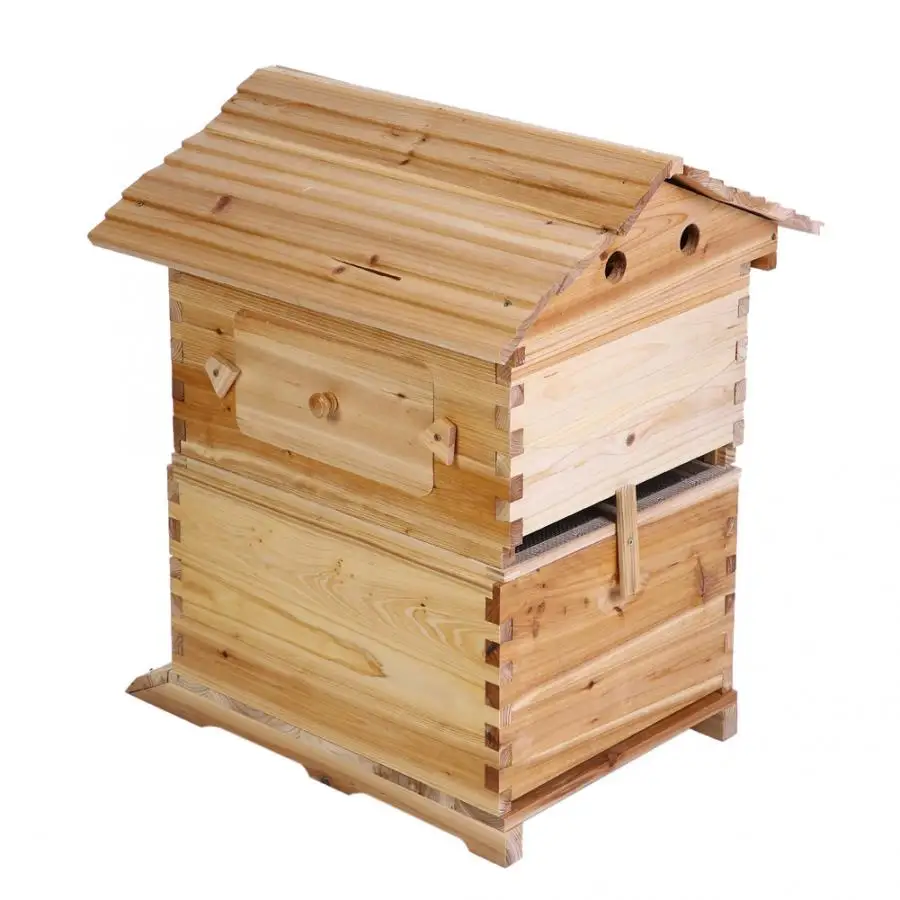 

Super Beekeeping Brood House Box For 7 Auto Honey Bee Hive Frames Tool