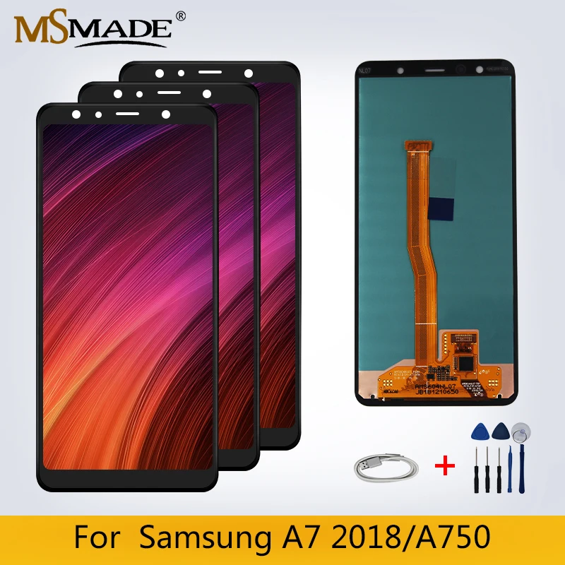 ЖК-дисплей для samsung Galaxy A7 SM-A750F A750F A750, сенсорный экран для samsung A7