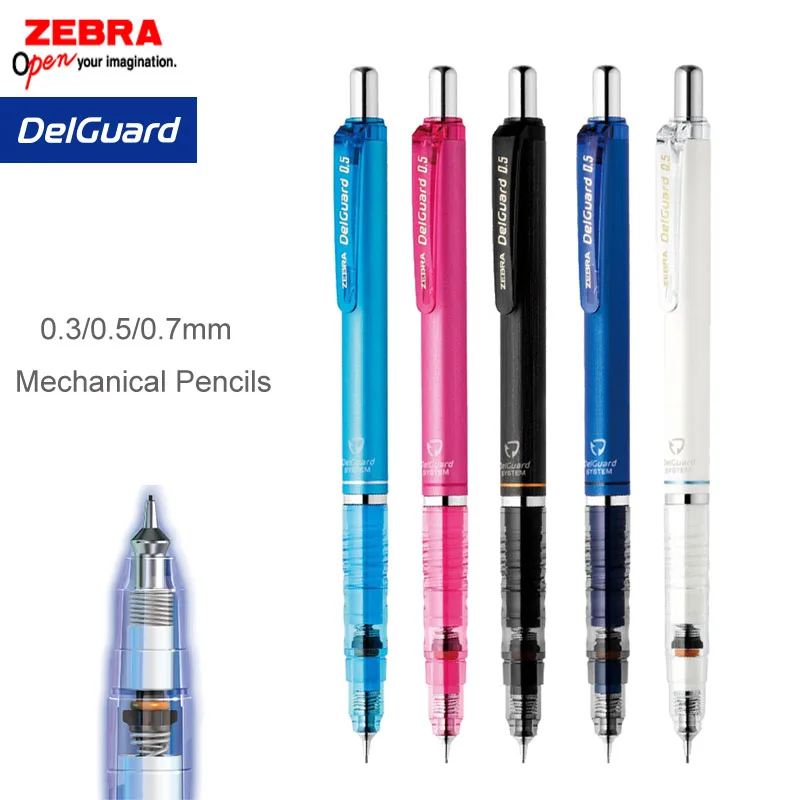 1 шт. механический карандаш Zebra Ma85 DelGuard 0 5 мм 3 7 небьющиеся разноцветные карандаши