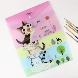 1 предмет милый мультфильм сыр кошка ПВХ A4 систематизация продуктов папка для хранения Канцтовары, школьные принадлежности