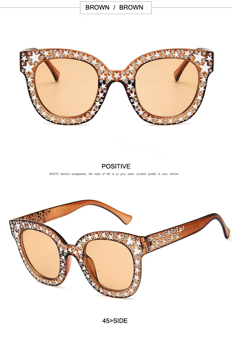 MIZHO, бренд, знаменитостей, негабаритных размеров, квадратные солнцезащитные очки для женщин, с кристаллами, зеркальные, Ретро стиль, полная звезда, UV400, солнцезащитные очки для женщин