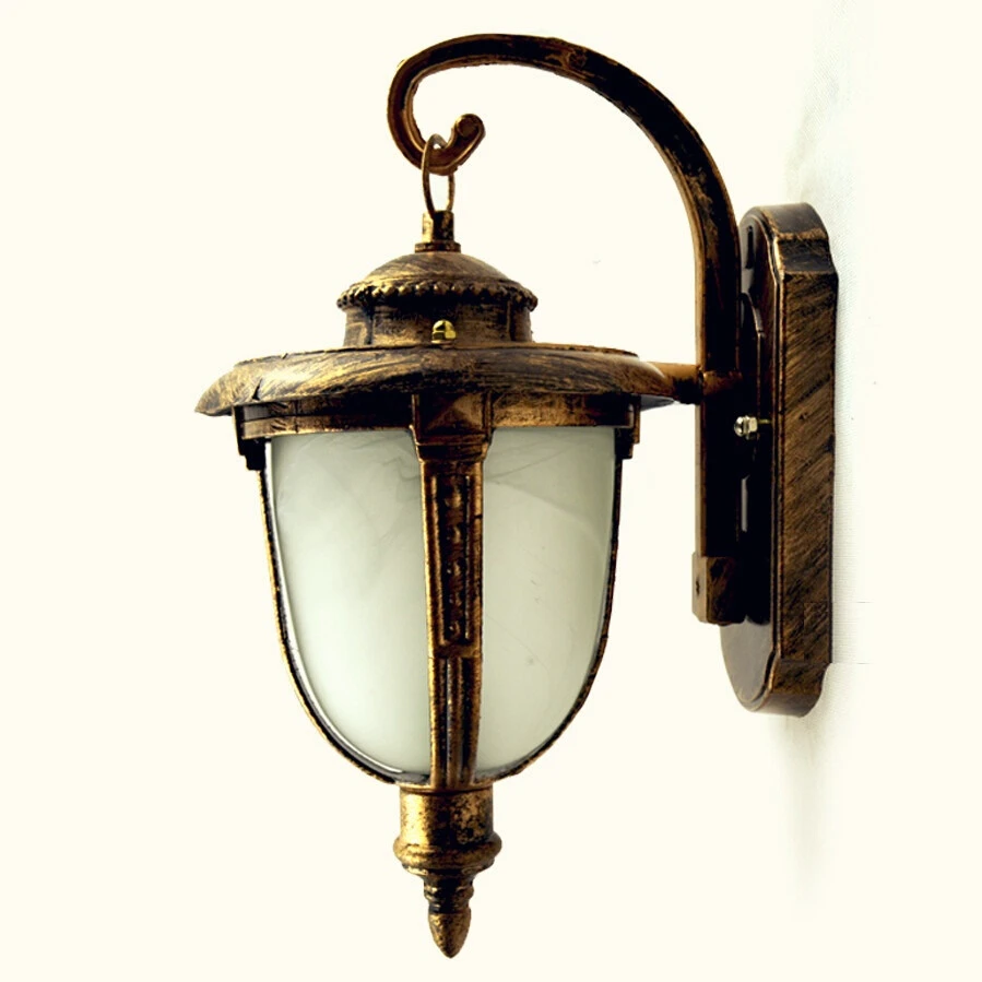 AC85-265V Retro European waterproof outdoor Wall lamps E27 lamp Bronze garden terrace Corridor Yard Road Wall lights