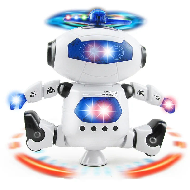 Space Dancer Smart Humanoid Robot Toy action figure For Children With Light Sound Music Pet Electronics Walking For Boy Kids Gift