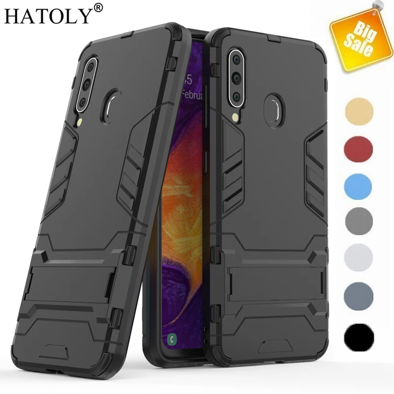 

For Samsung Galaxy A60 Case For Samsung A60 Case Cover Rubber Shell Shockproof Dual Layer Armor Stand Phone Bumper Case A50 A60