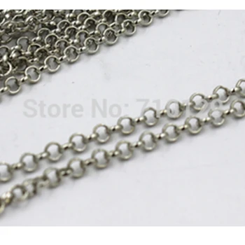 

GHRQX Hot Sell 1meter 3.8 mm Metal Links Opened Chains Findings fashion jewelry make necklace bracelets