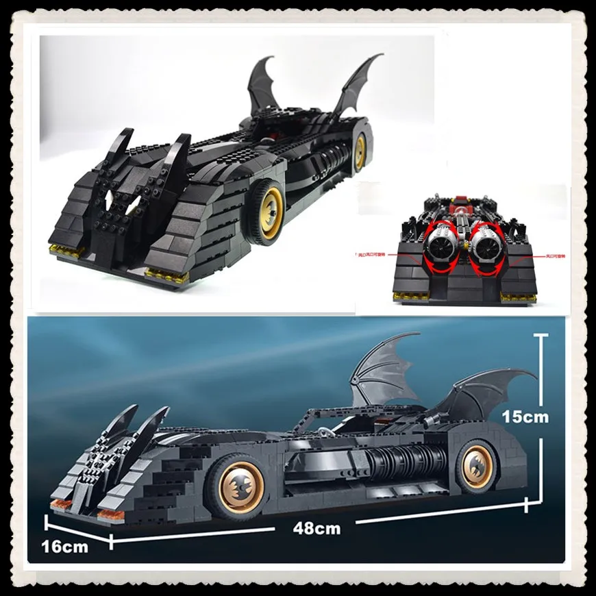 Decool 7116 1045Pcs Super Hero Batman The Ultimate Batmobile Model Building Kits Blocks Bricks Compatible Gift