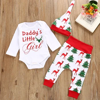 X'mas Baby Clothes Set 100% Cotton Christmas Newborn Bodysuits Pants Beret Cap Girls Jumpsuits Trouser Deer Tree Clothing Suit
X'mas Baby Clothes Set 100% Cotton Christmas Newborn Bodysuits Pants Beret Cap Girls Jumpsuits Trouser Deer Tree Clothing Suit