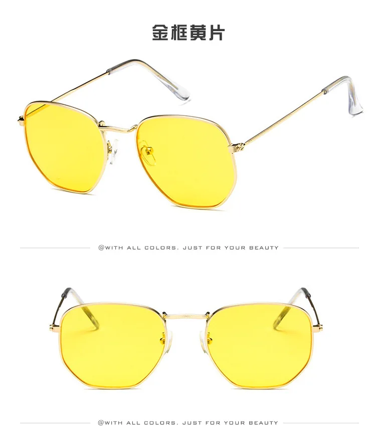 Винтажные полигональные солнцезащитные очки, мужские очки, роскошные ретро металлические оправы, зеркальные солнцезащитные очки oculos de sol dos homens UV400