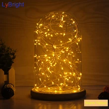 5 Вт Стекло настольная лампа переменного тока 220 В творческой личности DIY свет таблицы для Гостиная Спальня прикроватные Свадьба Рождество