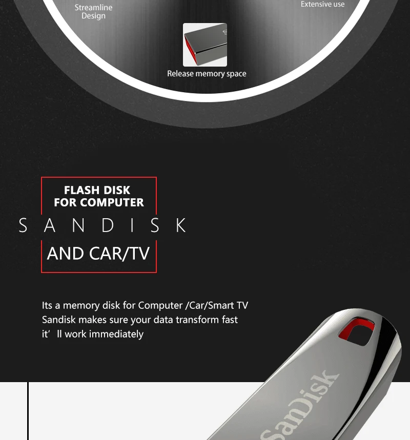 Sandisk USB 2,0 мини Usb флэш-накопитель USB флешка флэш-диск 16 ГБ 32 ГБ 64 ГБ Бесплатный Шнур Z71 металлический дешевый