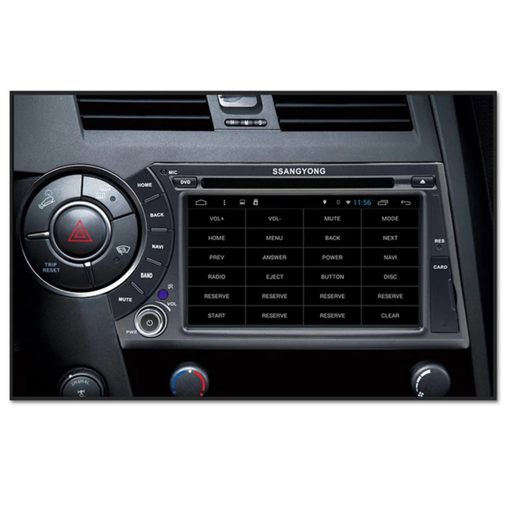 Sale Eunavi 7" 2 din Android 8.1 TDA 7851 car dvd gps stereo for ssangyong Kyron Actyon 4G Wifi BT support DVR OBD2 1024*600 russian 1