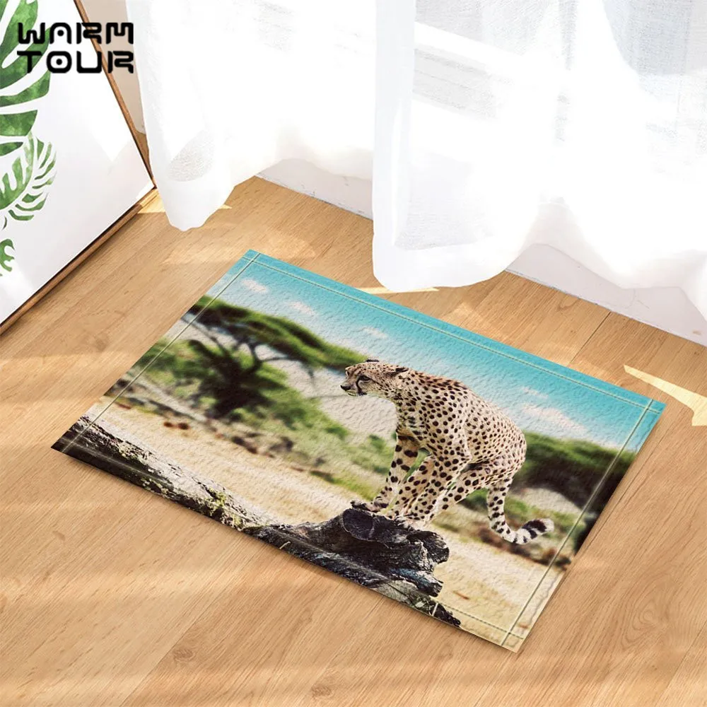 Warm Tour Safari Wild Animals Door Mat Home Decor Indoor Outdoor