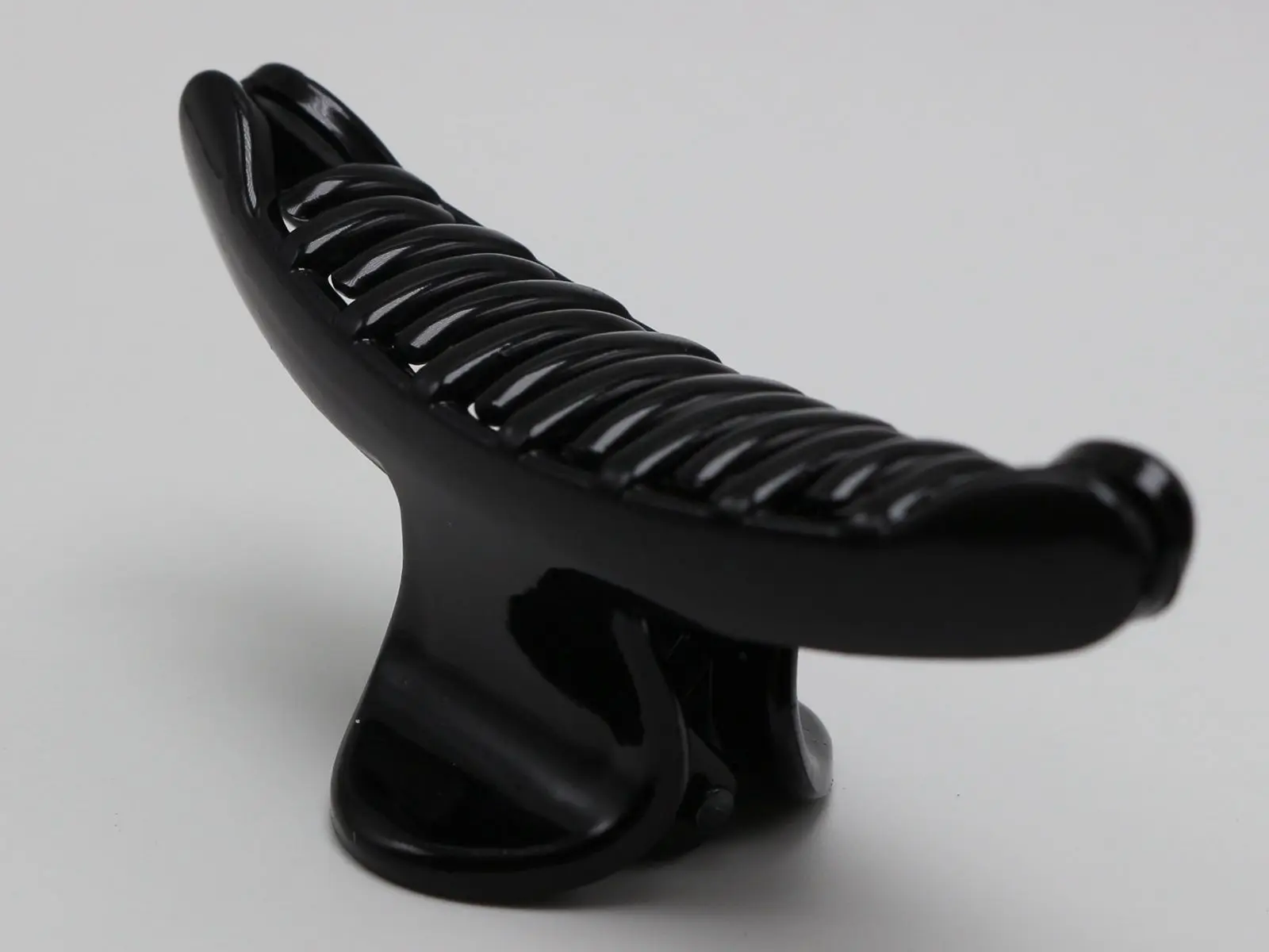 

10 Black Plastic Curved Hair Jaw Claw Clip Clamp Folding Clips 76mm for Craft