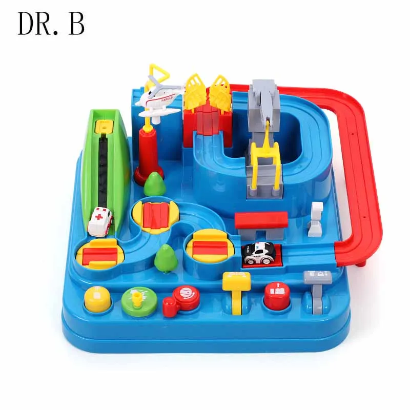 

2019 New Creative Concept City Pure Manual Mechanical Track Car Adventure Entertainment Fashion Children's Educational Toys Gift