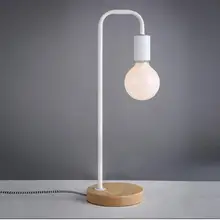 SOLLED креативная прикроватная настольная лампа для чтения, Железная конструкция, деревянная подставка, простое украшение, домашний настольный ночник