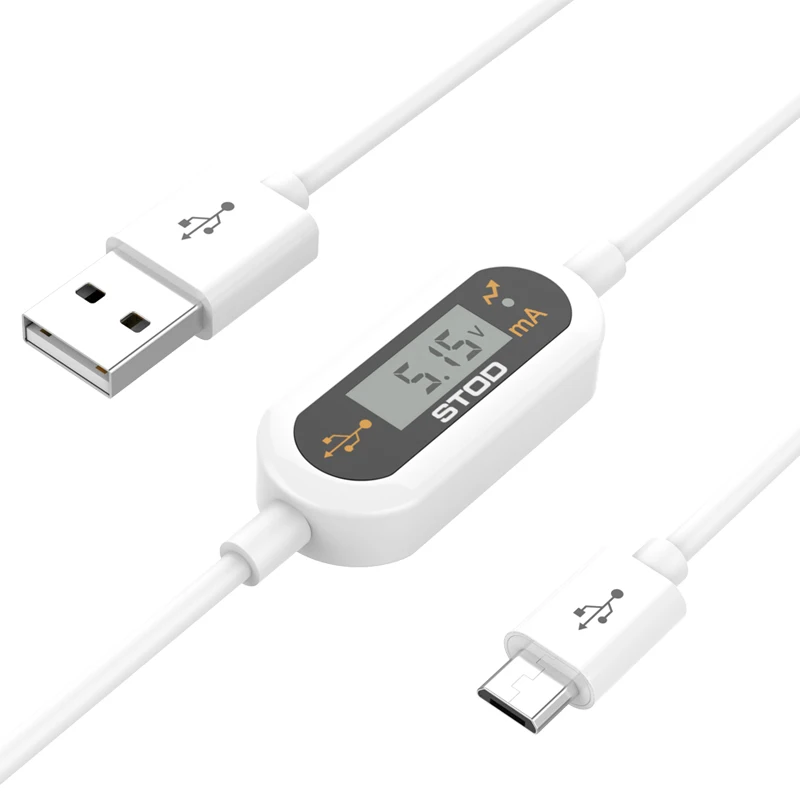 STOD Micro USB кабель СВЕТОДИОДНЫЙ монитор напряжение тока 2A Быстрая зарядка Защита для samsung lenovo huawei zte Xiaomi зарядное устройство обнаружения провода