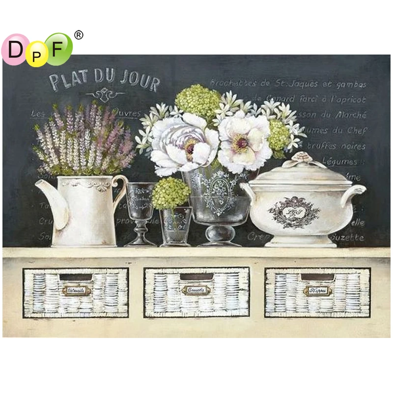 DPF DIY tables 5D crafts wall painting diamond embroidery home decor diamond mosaic full square