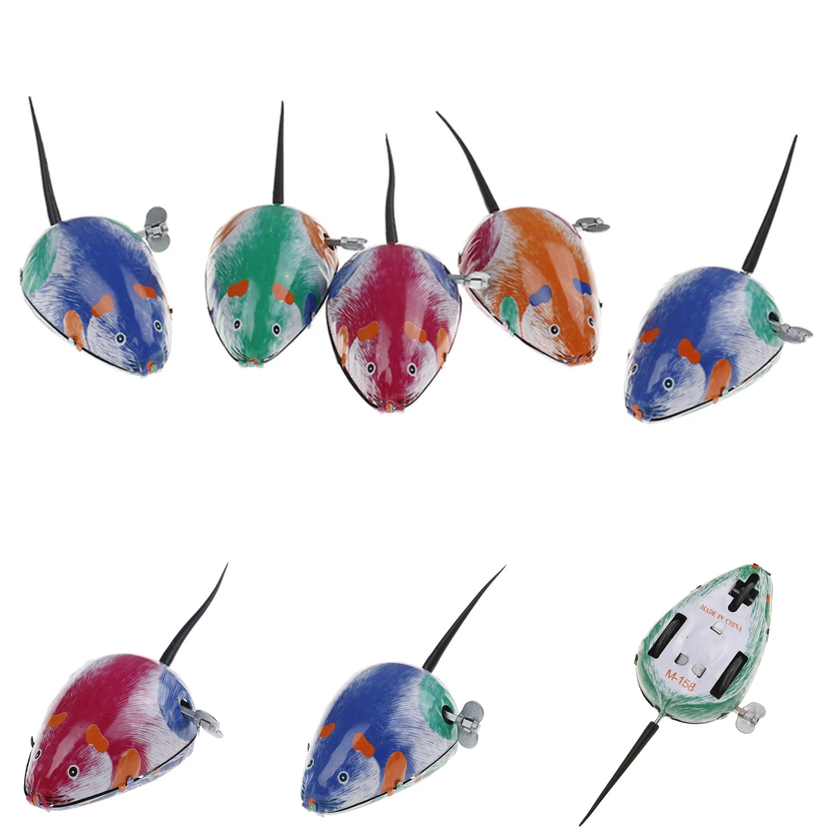 1pc/3pcs Classic Clockwork Vintage Tin Toys Mouse Wind Up Toys Mental