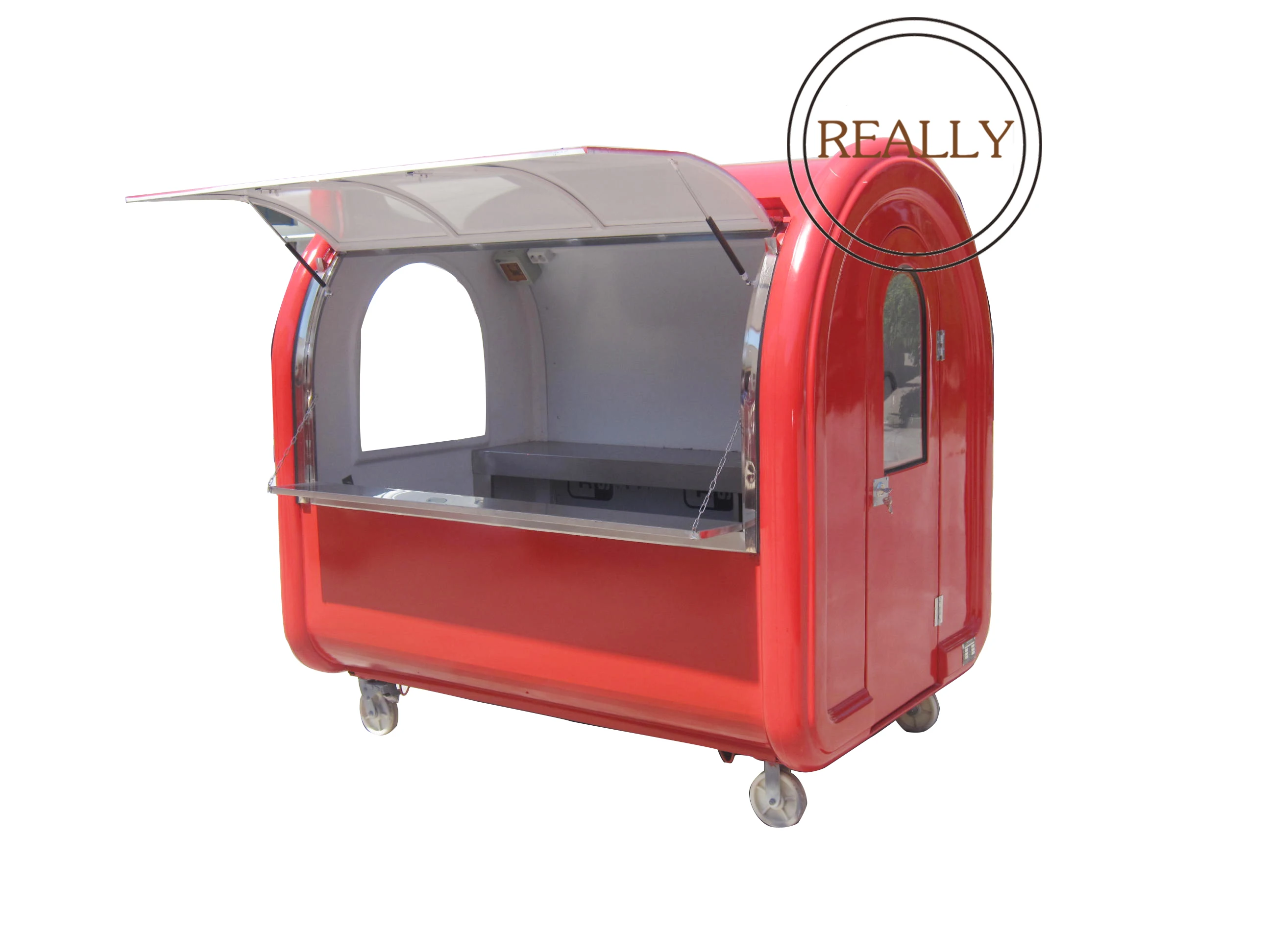 Stainless steel commercial hamburgers carts food cart for sale