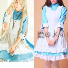 Kagerou proyecto niñas traje de mucama cosplay kostum blau dienerin uniform dress