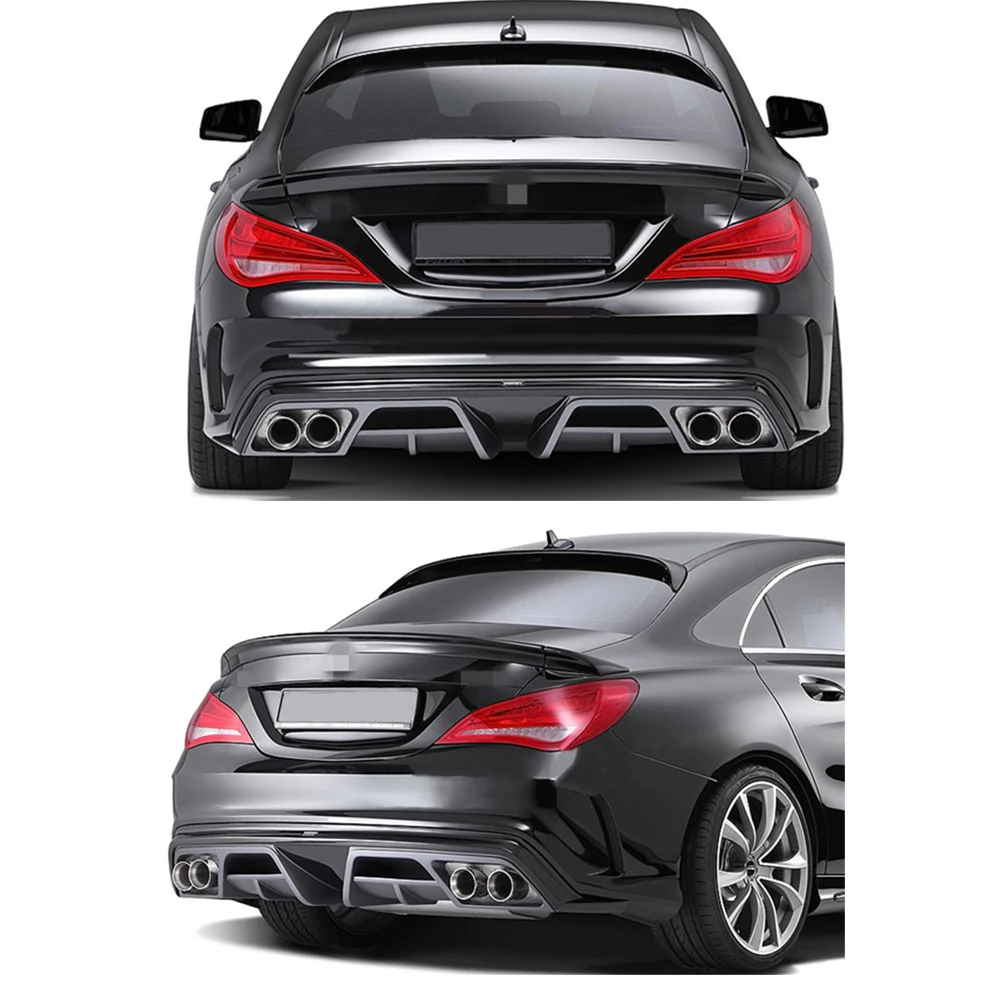 Углеродное волокно/FRP задний бампер диффузор для Mercedes Benz CLA Class C117 CLA250 CLA260 CLA45 AMG Sedan