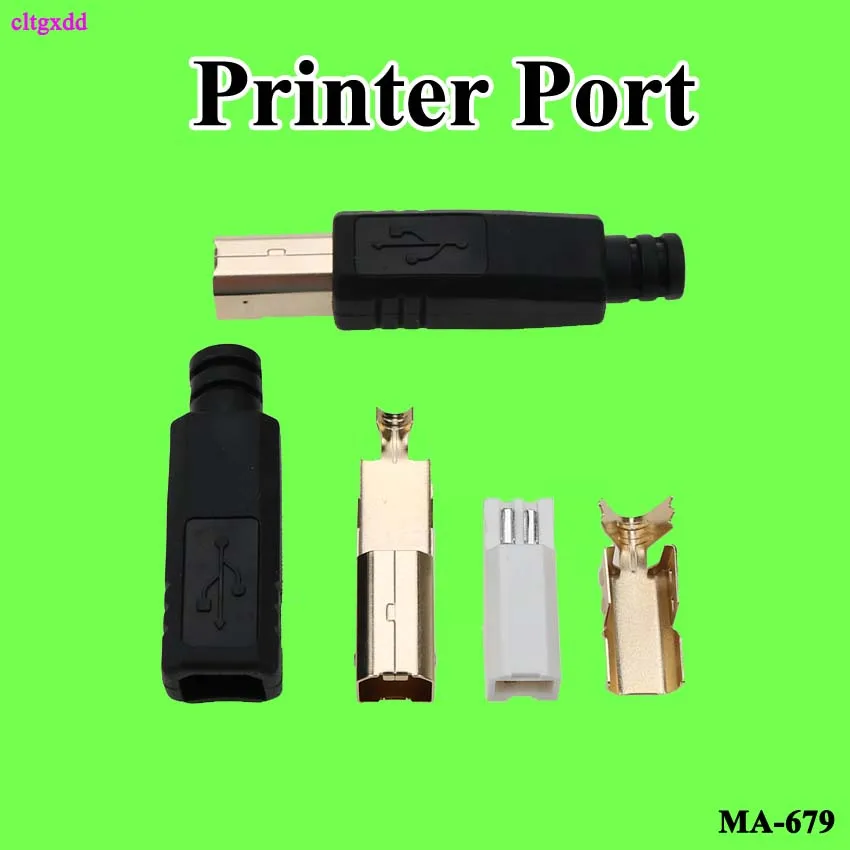 1 шт. DIY позолоченный USB 3. 0 Type B 2 контактный Штекерный разъем для принтера адаптер в