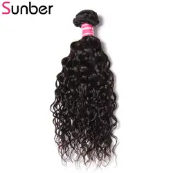 Sunber волос перуанская волна 1 Комплект натуральный Пряди человеческих волос для наращивания 100g Волосы remy 8 10 12 14 16 18 20 22 24 26 дюймов
