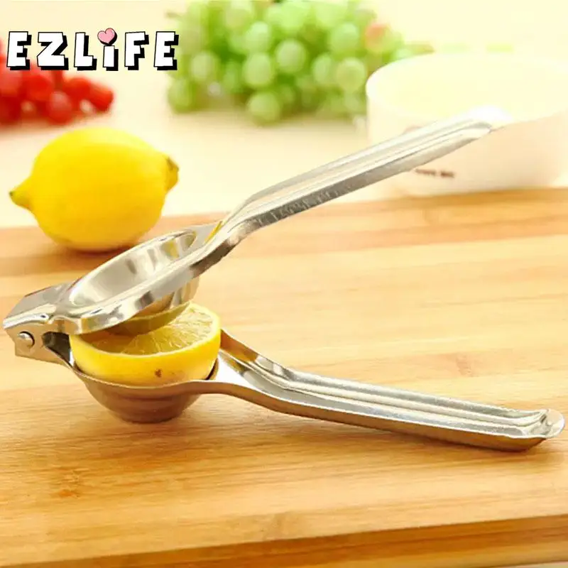 Кухонный полезный гаджет, соковыжималка для фруктов, лимона, лайма, апельсина, Ручной пресс, стальной нержавеющий инструмент для свежего сока GF253
