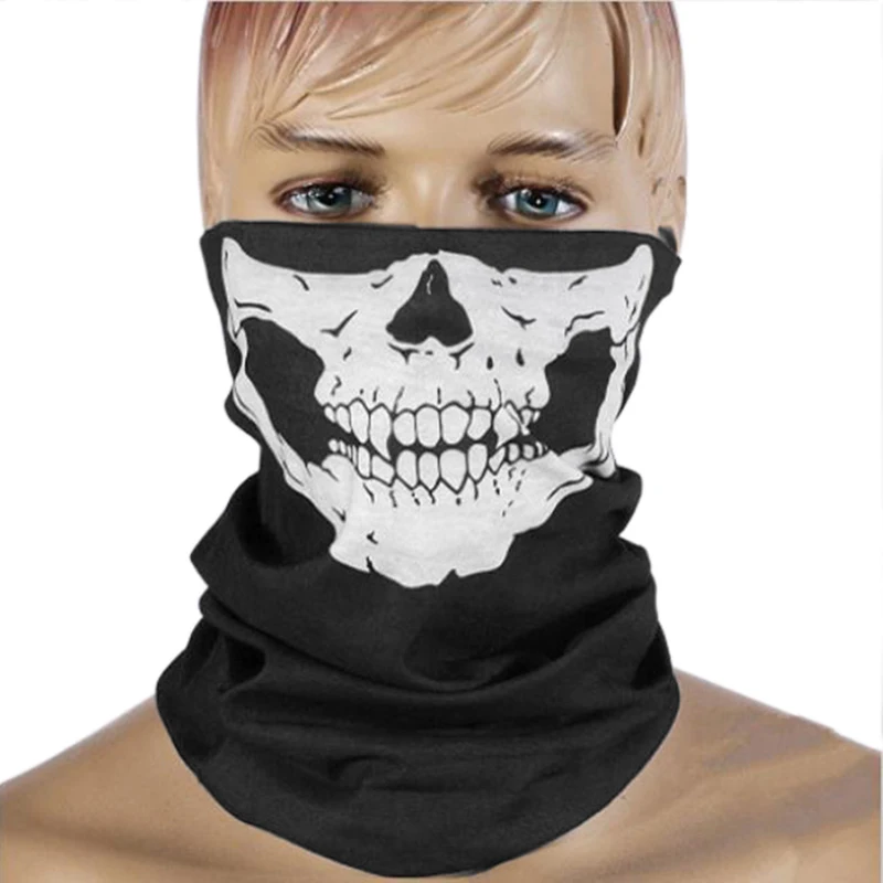 Балаклава, маска для лица с 3D черепом, тактическая маска для шеи, теплая маска для всего лица, Ветрозащитная маска для мотоцикла, лыжная маска для спорта на открытом воздухе