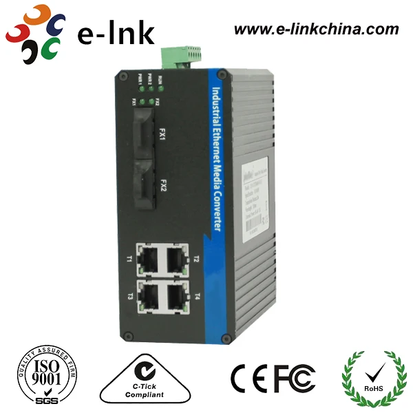 

Industrial 4-port 10/100BASE-T PoE + 2-port 100BASE SC, Single Mode Dual Fiber, 40KM Ethernet Switch