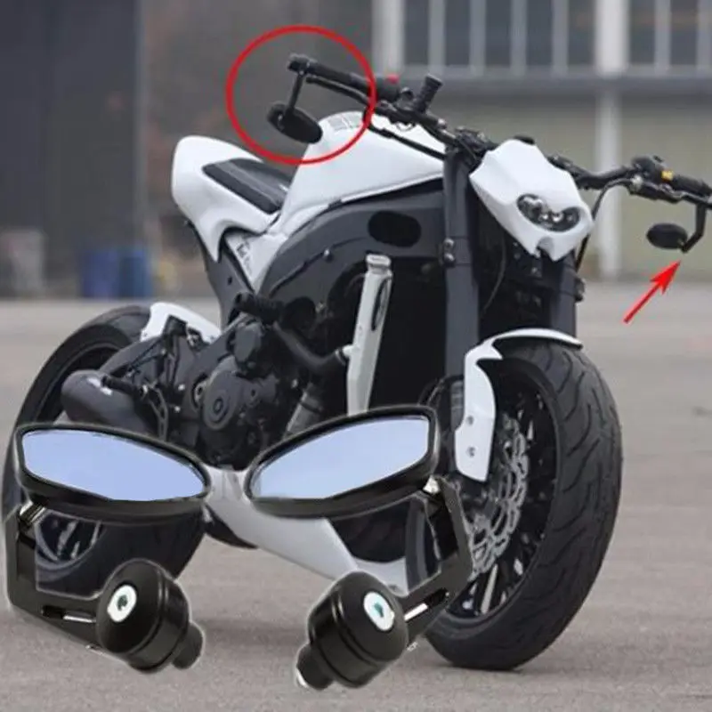 Пара 7/" 22 мм Универсальная Ручка Бар Конец заднего вида боковые зеркала заднего вида для Yamaha Honda скутер Велосипеды Аксессуары для мотоциклов
