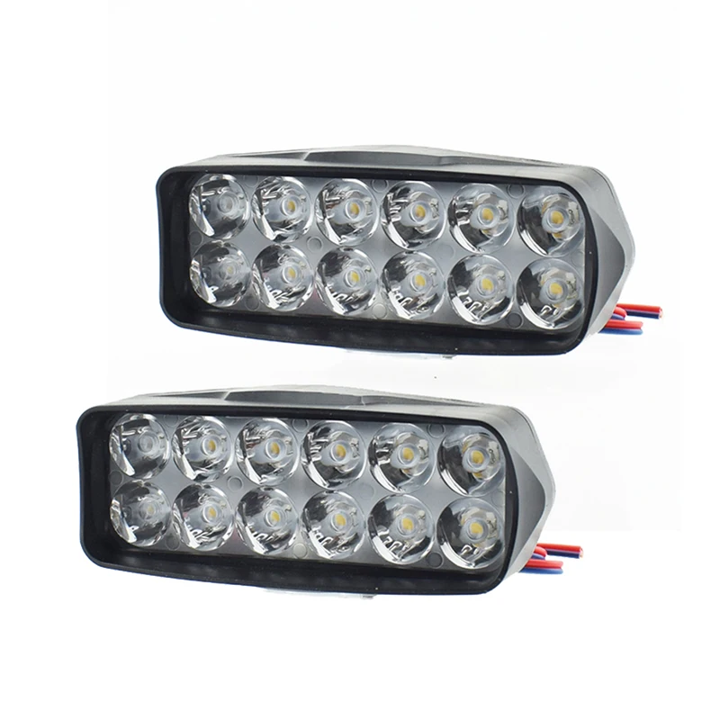 

Motorcycle headlights spotlights 12led 18w Motorbike auxiliary lights moto headlamp super bright 6000K fog lights work lamp