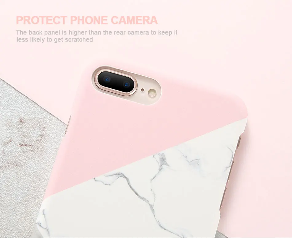 Marble Phone Case For iphoneX 10 Geometric patterned Coque For iPhone6 6S 7 8 Hard back Cover For iPhone 7plus accessories (4)