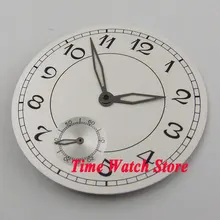 Мм 38,9 мм белый циферблат светящиеся стрелки подходит для циферблат часов 6498 с руками 68