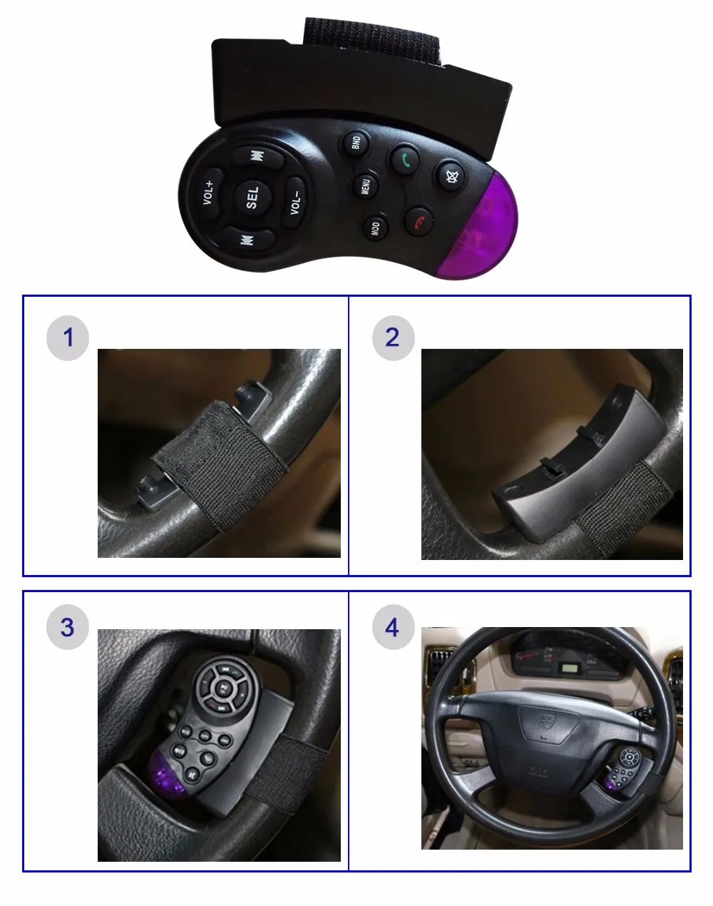 4.1 HD Bluetooth Car Radio Audio Stereo MP3 FM/USB Steering Wheel